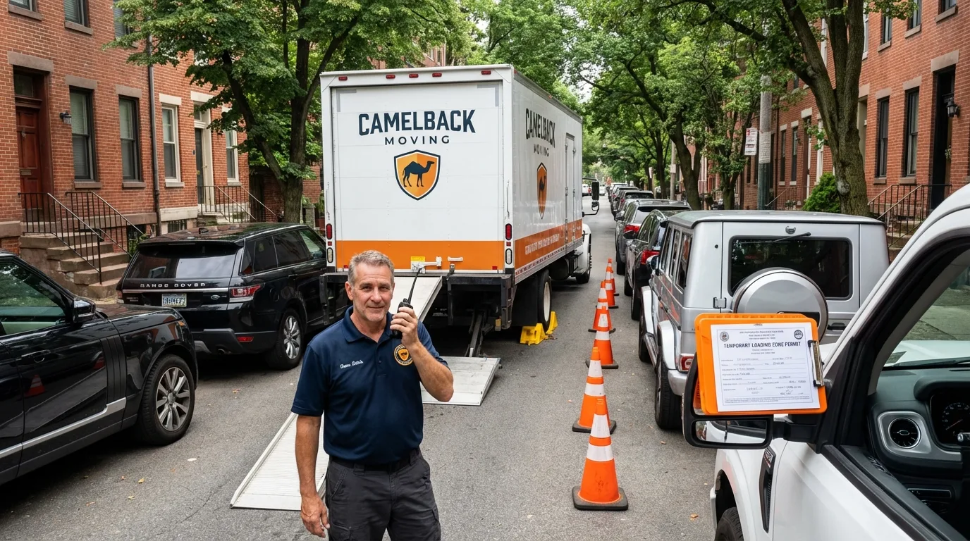 City street loading permit setup in Perkasie, PA
